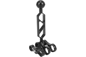 YUPVM Aluminium Legierung Tauchen Licht Fackel Doppel Kugel Gelenk Arm und 2 Schmetterlings Klammer Klemm Halterung für Unterwasser Fotografie Kamera