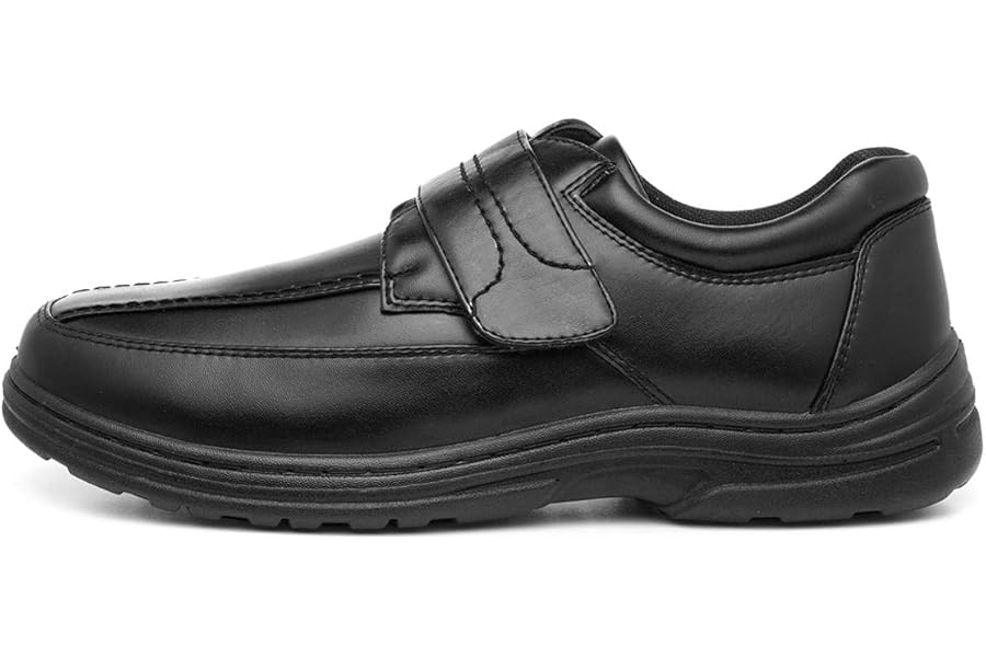 Hobos Mens Easy Fasten Black Shoe