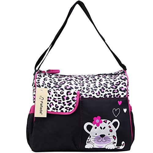 Fafada Cartoon Baby Mummy Changing Bag Multifunctional Handbag Travel Hospital Nursing Set Pink Tiger