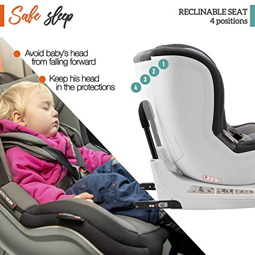 Rotating Baby Car Seat 018kg, 360°, Isofix, Groups 0+/1, ECE R44/4