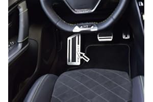 AUTOCOVR Repose-pied en acier pour Peugeot.2008 II / 208 II – 1 pièce 208 2008 2019+ accessoires repose-pieds inox métal brossé intérieur décorations Tuning…