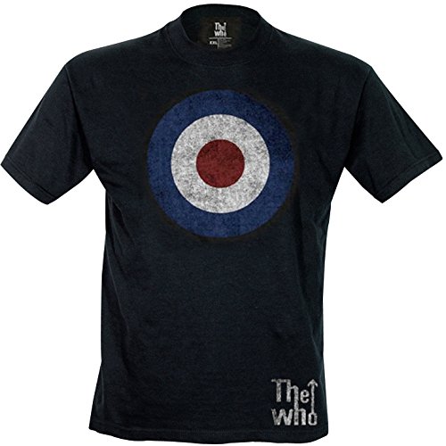 Rock Off - The Who Target Distressed Tee, t-shirt Uomo, Nero (Black), Small