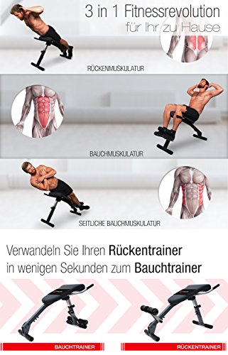 Sportstech patentierter 3in1 Rückentrainer & Bauchtrainer mit innovativem Anti-Rutsch Design, der klappbare, multifunktionale BRT200 mit ergonomischem Polster, Quick Release & 5 Schwierigkeitsgraden - 4