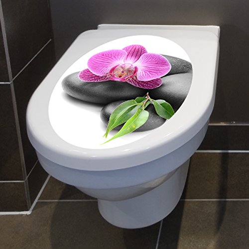 Wandkings WC Sticker „Orchidee“ Deckel Aufkleber 30 x 40 cm - 3