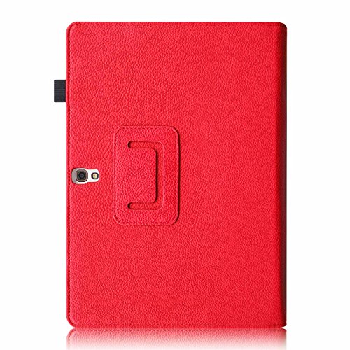 Fintie Samsung Galaxy Tab S 10.5 Hülle Case – Slim Fit Folio Kunstleder Schutzhülle Cover Tasche mit Ständerfunktion für Samsung Galaxy Tab S T800 T805 (10,5 Zoll) Tablet (mit Auto Schlaf / Wach Funktion), Rot - 7