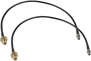 Futheda 2 st 30 cm/11,81 tum kontakt TS9 hane till SMA hona adapterkabel Pigtail koaxial RG174 antenn förlängningskabel för e