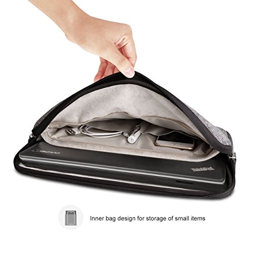 Inateck Hülle 13 Zoll Grau Schutzhülle für Laptops 13,3″ Laptop Tasche Business 13 Zoll Apple Macbook Pro Retina und Macbook Air Chromebook Dell XPS 13 Lenovo Yoga Laptop Sleeve - 3