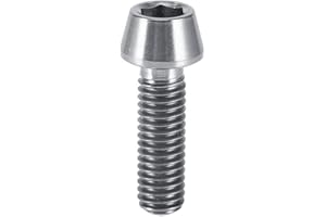 TBEST Lot de 6 vis M6 x 16/20 en titane pour tige de vélo de route et de VTT avec rondelle