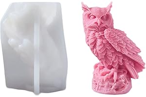 Xidmold Groß Eule Silikonform Kerzenform Seifenform 3D Eule Kuchen Fondant Silikon Formen für Tortendeko, Schokolade, Seife, Sojawachs Kerzen, Gips, Handwerk (1#)