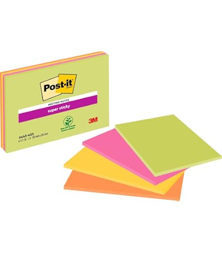 Post-it Pagemarker Aus Papier – 20 X 38 Mm, Ultrafarben, 4 Blöcke, Ideal Zum Markieren