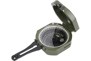 DOACT Brújula Brunton, Brújula para Exteriores Profesional de Alta Precisión Multifuncional Direccional Resistente Al Agua Armamento Luz Nocturna Brújula Norte