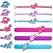 Produktbild JLZK Einhorn Unter Dem Motto Party Gefallen, Rainbow Unicorn Armbänder, Slap Silikonarmband, Haarspange und Ringe für Mädchen Kinder, 12er Set