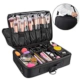 Maleta Vacía de Travelmall para maquillaje con una banda especial para poder ser transportada con un conjunto de ruedas ,trolley y asa,Amplio espacio interior y acabado resistente.Ideal para estilistas profesionales, muy práctico y de alta calidad.