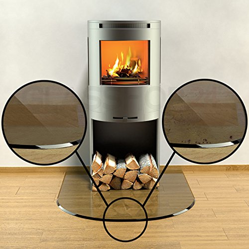 bijon® Silikon Dichtlippe / Kostenloser Versand / Schmutzlippe für Kaminplatte / Glasbodenplatte / Ofenplatte / Bodenplatte / Kaminofenplatte – 4,5m glasklar - 5