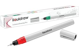 Liquidraw penne per disegno tecnico per artisti 0.2 mm, ricaricabile