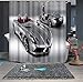 Produktbild LIJINCHENG-Shower Curtains Kreative Duschvorhänge Auto Gedruckt Duschvorhang Wasserdichtes Gewebe Digitaldruck Kühle Dekorative Bad Bad Vorhänge Mit 12 stücke Haken 71"x 71" Wohnkultur Duschvorhang