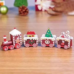 DZT1968 Wooden Toy Train ,Christmas Decoration Gift Christmas Train, Trains Cars & Accessories