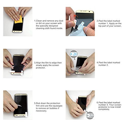 JETech Protector de Pantalla para Samsung Galaxy S8 Plus  Cobertura complete  Ultra Transpanrente  2 Unidades