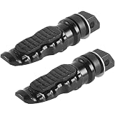 Durlo 1 Pair 8mm Universal Aluminum Motorcycle Foot Pegs for Rear Passenger Pedals (Black)