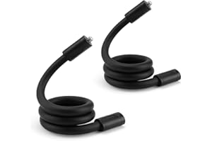 Soporte para Vigilabebes Universal, JANDH 2 Piezas Soporte Camara Bebe 51x9 mm, Soporte para Vigilabebés, Flexible y Ajustable, para Cámara de Monitor de Bebé con Orificio de Rosca de 1/4 (Negro)