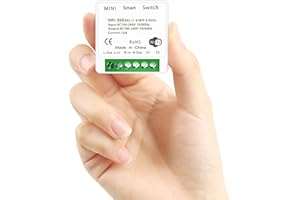 Interruptor de luz inteligente DIY módulo, interruptor de relé WiFi Skecten, soporte de control de 2 vías, temporizador y horario, compatible con Tuya Alexa Google Home, no requiere concentrador