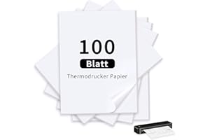 YOOSSO Lot de 100 feuilles de papier thermique A4 - Pour imprimante thermique - Séchage rapide - Compatible avec les imprimantes thermiques A4 - Pour fichiers, documents, photos