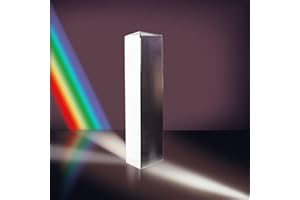 ADWIKOSO Crystal Optical Glass Triangular Photography Prism Prism Rainbow Spectrum Experiments Glass K9 Crystal with Cleaning Pouch (6 inch)