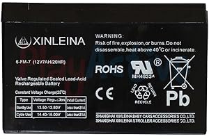 RiiRoo 12V 7AH Rechargeable Battery For Electric Kids Ride On Cars, Bikes, Quads