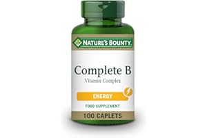 Nature's Bounty | B-Complex Complejo de Vitamina B | Con B12, B6, Ácido Fólico y Niacina | Energía, Vitalidad y Función Mental | Suplemento Multivitamínico Diario | 100 Comprimidos Recubiertos