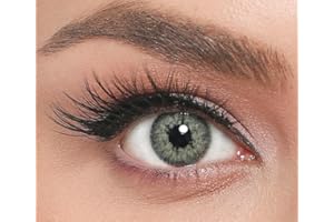 FAMELENSES ICONIC farbige Kontaktlinsen FOREST – stark deckende Monatslinsen für 3 Monate in dunklem Grün, besonders natürliches Ergebnis für alle Augen - 1 Paar…