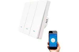 SMARTFY Interruptor WiFi Inteligente de Pared Sin Neutro compatible con Alexa, Google Home y Smart Life, iOS y Android, Programable – Smartfy (Triple Botón)