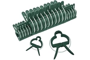 BUCHKLASSIKER 60 Stück Pflanzenclips, Pflanzenhalter, Pflanzen- und Blumenklammern Verbinder, der jungen Pflanze langer Planzen Blumenstengel (30 Große+ 30 Kleine)