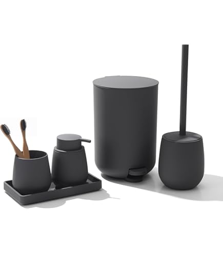 Bathlux Modern Design 6-delige badkameraccessoireset, toiletborstel