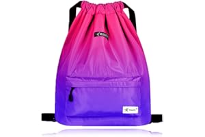 Risefit Drawstring Bag Waterproof Sports Bag Casual Lightweight Outdoor Backpack Large Capacity for Hiking