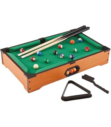 Mini Table De Billard Naissgo – 20x11x6cm, Avec 16 Balles Et 2 Queues, Décoration