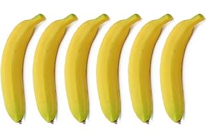 AOORY Plátanos artificiales de aspecto realista, plátanos, plátanos, fruta falsa y plátanos decorativos,