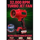 48V Kablosuz Hava &Uuml;fleyici 32.000RPM Turbo Fan &Ccedil;ift Bataryalı | 18.000mAh Batarya, Bah&ccedil;e ve Ara&ccedil; Kurutma, Şarjlı G&uuml;&ccedil; Kaynağı,