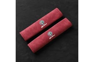 Jialet Auto Protezione per Cintura di Sicurezza per Alfa Romeo Brera, Imbottitura per Cintura di Sicurezza Cintura di Sicurezza Pad Pelle Copricintura Auto Accessori,C