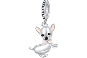 Yinsen Charmes pour Femme à Breloques perles Argent Sterling 925 Cartoon Animaux Compatible avec Bracelet et Collier Pandora et Européens, Cadeaux Noël D'anniversaire pour Femmes