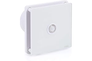 STERR White Bathroom Fan 100 mm with PIR Sensor - Extractor Fan - Bathroom Fan Extractor