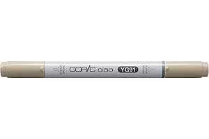 COPIC Ciao YG91, Putty, Twin Marker avec une pointe de largeur moyenne et une pointe « brush ».