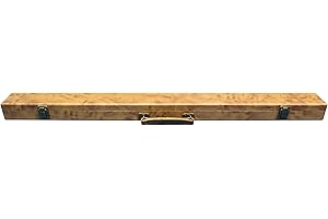 Winsport Queuekoffer Wurzel, Edler Billard-Koffer für Pool/Snooker/Karambol, Wurzelholz-Dekor, Länge 80 cm, 1/1 Einteilung, Platz für Zubehör, Samt-Innenfutter, Tragegriff