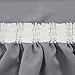 Deconovo Solid Thermal Insulated Ready Made Curtains Tape Top Blackout Curtains for Bedroom with Two Matching Tie Backs 46 x 72 Light Grey One Pair