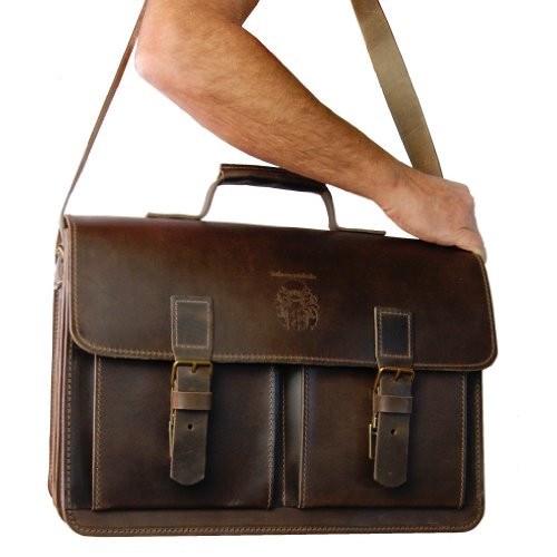 FREIHERR von MALTZAHN Aktentasche DA VINCI 2 aus BIO-Leder, Handmade in Germany, inkl. Lederpflege - 6