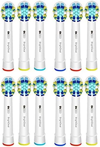 Brightdeal Replacement Tooth Brush Heads for Oral-B Floss Action (12pcs)
