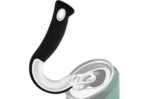 DULUOK Abrelatas Manual de Anillo, Abrelatas con Anillo de Abrebotellas en Forma de J, Anillo de Abrebotellas de Anillo de Fácil Abrir, para Abrir Alimentos Enlatados Tarros con Cierre Anillos