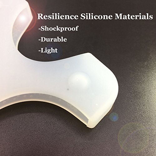 GLOTRENDS X-Form Stoßfest Festplatte HDD Silikon Case Cover Schutzfolie für Seagate Backup Plus Externe Festplatte, Toshiba Canvio Basics, Canvio Slim II Tragbare 6,3 cm externen Festplatte (Weiß) - 3