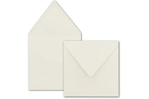 ‎FARBENFROH BY GUSTAV NEUSER 25x Quadratische Briefumschläge in Naturweiß (Weiß) - 15,5 x 15,5 cm - ohne Fenster, mit Nassklebung - 110 g/m² - Für Einladungskarten zu Hochzeit, Geburtstag und mehr - Serie FarbenFroh