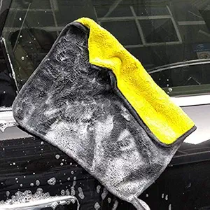 LakhanPal Microfiber Double-sided Microfiber Cloth - 800 GSM - Water Absorption Kitchen, Car, Bike, LED TV, Mirrors, Laptop, Furniture Bathroom Cleaning Thickening Scrubbing Towel- 45*45CM (Pack of 1)