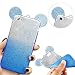 Produktbild P8 Lite Hülle, MOMDAD TPU Silikon Glitzer Bling Dünnen Case Cover für Huawei P8 Lite Glänzend Crystal Kristall Shining Cartoon Maus Mouse Ohr Ear Zurück Schutzhülle Kratzfeste Rutschfeste Handy Tasche Schale Abdeckung - Glitter Blau